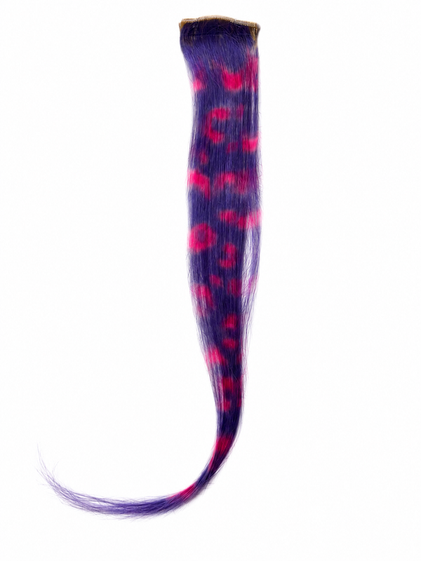 Mèche clipsable - Léopard violet